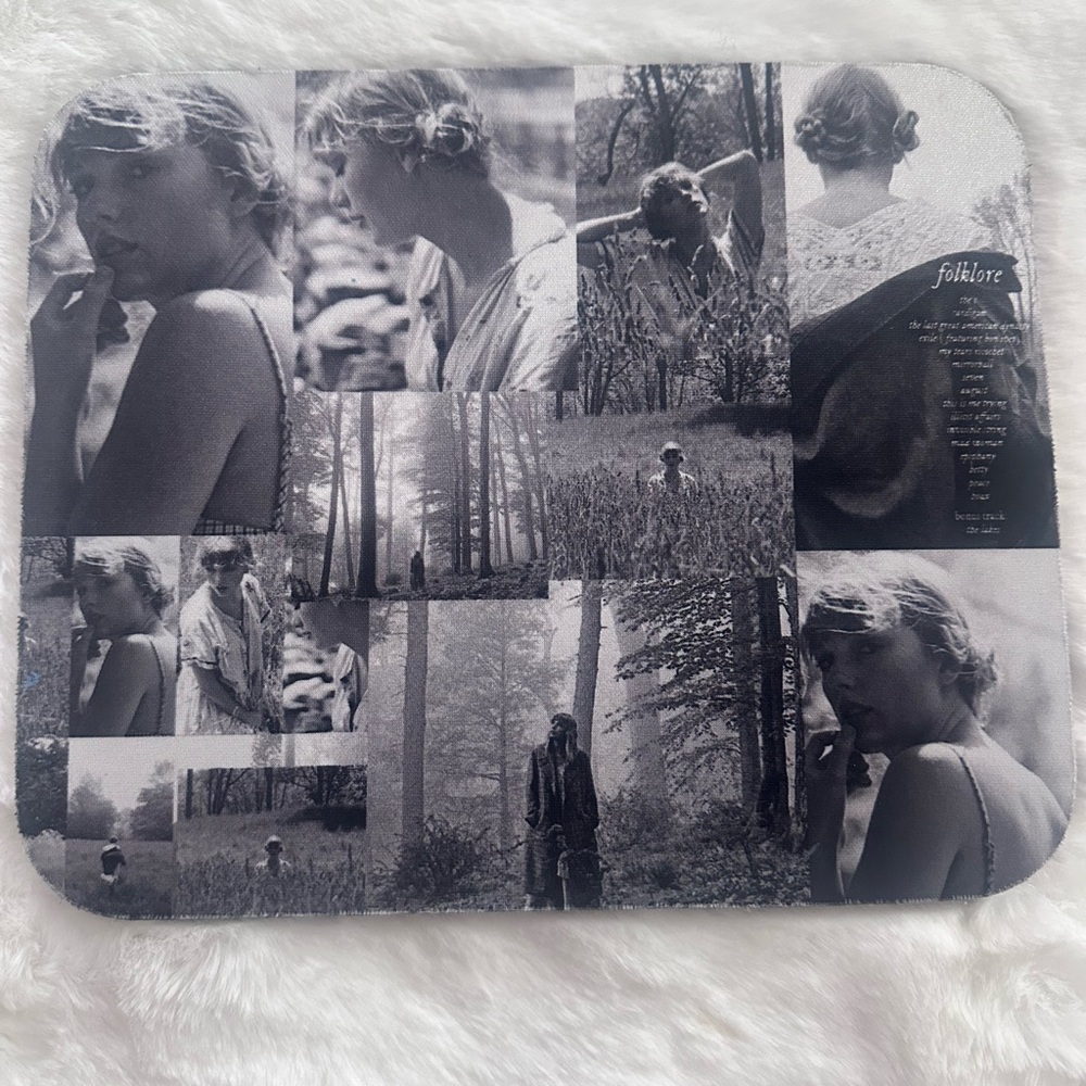 Taylor Swift Folklore Collage Mouse Pad